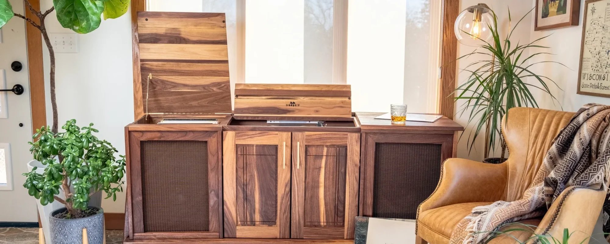 Handmade custom wood furniture by Tradgard Artisan Cabinetry