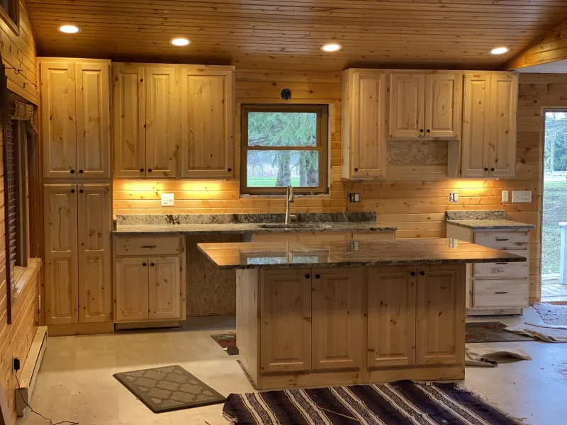 Custom kitchen cabinet craftsmanship Solid hardwood kitchen cabinet construction detail