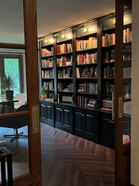 Custom bookcase and built-in project by Tradgard Artisan Cabinetry