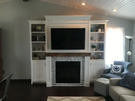 Custom bookcase and built-in project by Tradgard Artisan Cabinetry